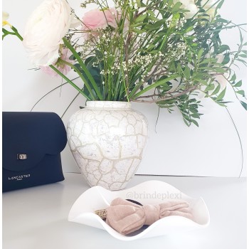 Vide poche blanc brillant