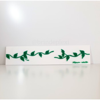 Affiche main verte plexiglas