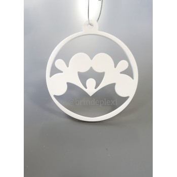 Boule de Noël DUO blanche