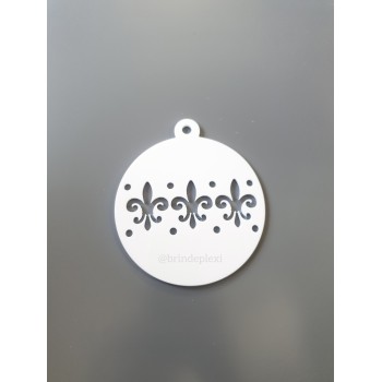 Boule de Noël LYS blanc